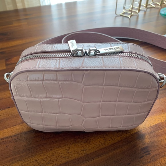 Pop & Suki Mauve Croc Leather Camera Bag - Picture 4 of 4